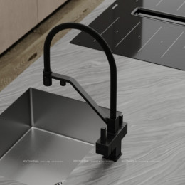 Смеситель для кухонной мойки Sancos Loro SC4007MB матовый черный