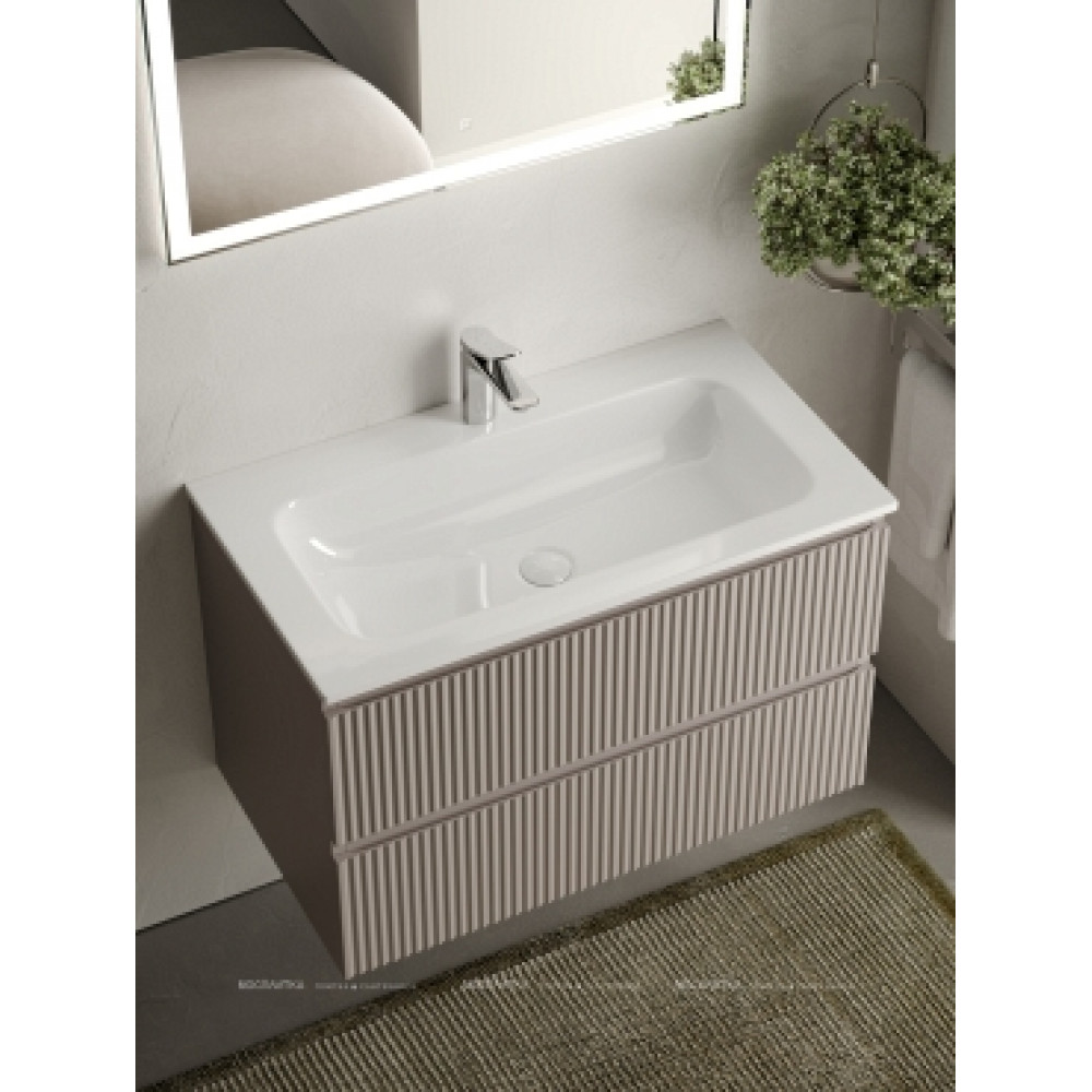Тумба с раковиной Sancos Snob R 80 см SNR80SM doha soft
