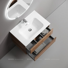 Тумба подвесная SANCOS Marmi 2.0 690х445х520 с двумя ящиками оснащенными доводчиками скрытого монтажа