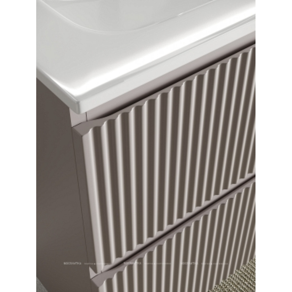 Тумба с раковиной Sancos Snob R 100 см SNR100LSM левая, doha soft