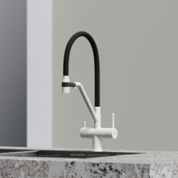 Смеситель для кухонной мойки Sancos Dora SC4003GR белый гранит