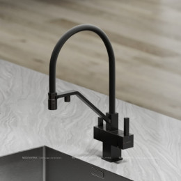 Смеситель для кухонной мойки Sancos Loro SC4007MB матовый черный