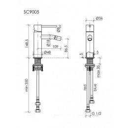 Смеситель для биде SANCOS Etna