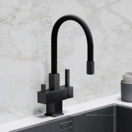 Смеситель для кухонной мойки Sancos Arno SC4005MB матовый черный