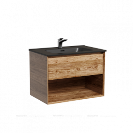 Тумба подвесная SANCOS Marmi 1.0 690х445х520 c одним ящиком оснащенным доводчиками скрытого монтажа и открытой нишей