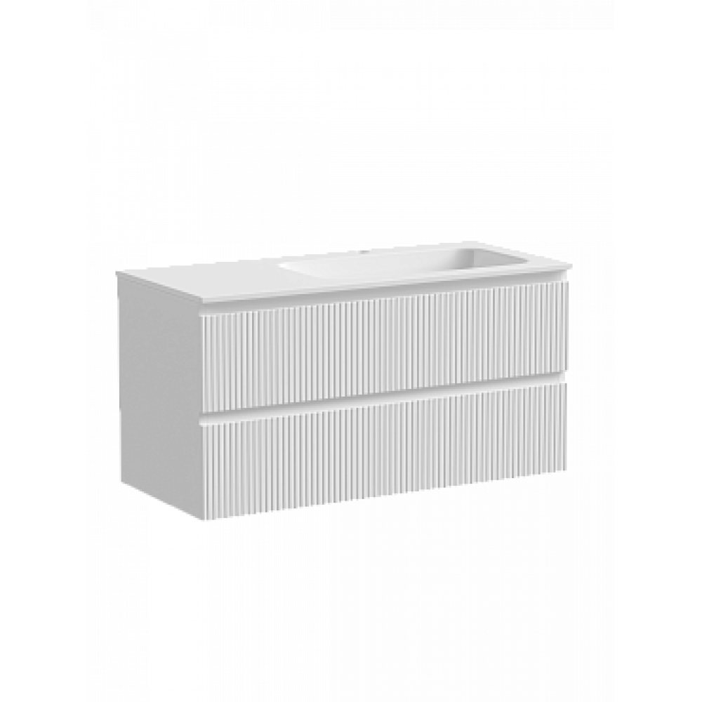 Тумба с раковиной Sancos Snob T 100 см SNT100RW правая, bianco