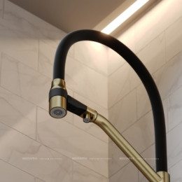 Смеситель для кухонной мойки Sancos Orta SC4008BG брашированное золото