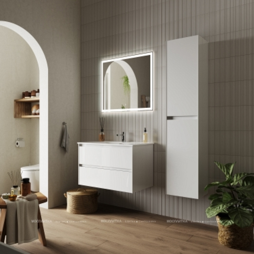 Тумба с раковиной Sancos Cento, 79 см., эмаль белый, CN80W
