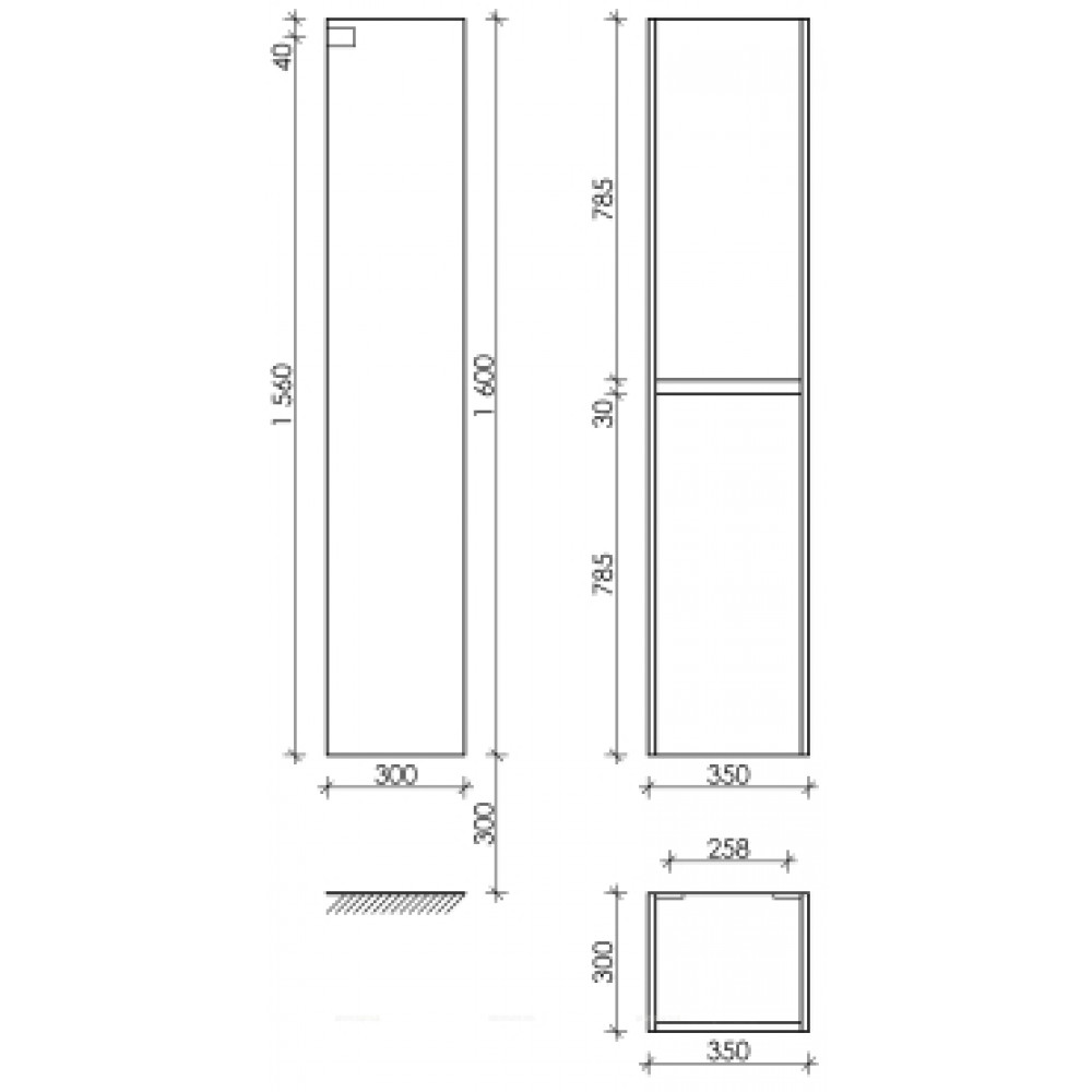 Пенал Sancos Smart PSM35W белый