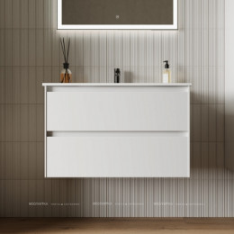 Тумба с раковиной Sancos Cento, 79 см., эмаль белый, CN80W