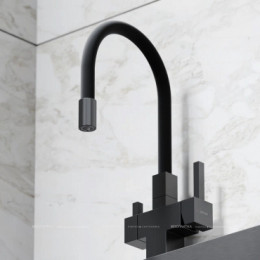 Смеситель для кухонной мойки Sancos Arno SC4005MB матовый черный