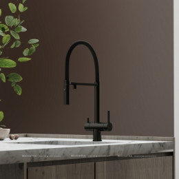 Смеситель для кухонной мойки Sancos Imola SC4010MB матовый черный