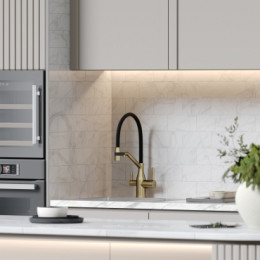 Смеситель для кухонной мойки Sancos Orta SC4008BG брашированное золото