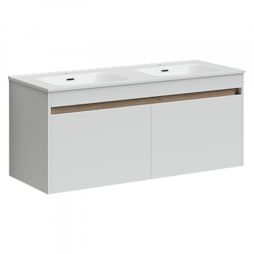 Тумба с раковиной Sancos Smart, 119 см., эмаль белый, SM120-2W