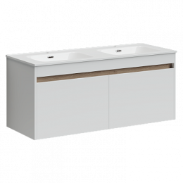 Тумба с раковиной Sancos Smart, 119 см., эмаль белый, SM120-2W