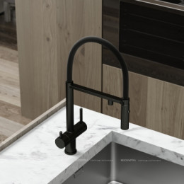 Смеситель для кухонной мойки Sancos Imola SC4010MB матовый черный