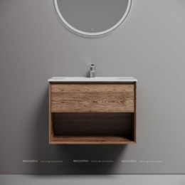 Тумба подвесная SANCOS Marmi 1.0 690х445х520 c одним ящиком оснащенным доводчиками скрытого монтажа и открытой нишей