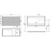 Тумба с раковиной Sancos Snob T 100 см SNT100RW правая, bianco