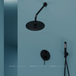 Душевой комплект Sancos Select SC3003MB 1 режим, матовый черный