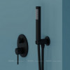 Душевой комплект Sancos Select SC3003MB 1 режим, матовый черный