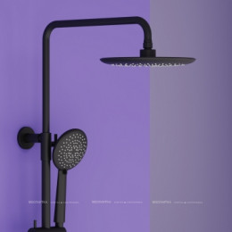 Душевая стойка, 5 режимов, матовая черная, Sancos Game SC3001MB
