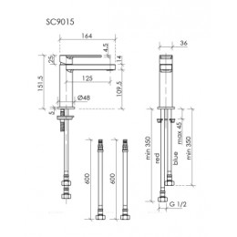 Смеситель для раковины SANCOS Studio