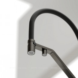 Смеситель для кухонной мойки Sancos Loro SC4007GG вороненая сталь