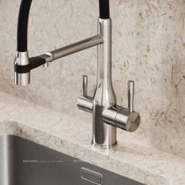 Смеситель для кухонной мойки Sancos Garda SC4009BN брашированный никель