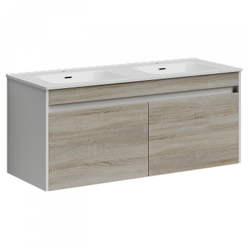 Тумба с раковиной Sancos Smart, 119 см., эмаль белый, SM120-2E