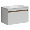 Тумба с раковиной Sancos Smart, 79 см., эмаль белый, SM80W