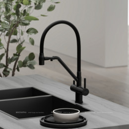 Смеситель для кухонной мойки Sancos Dora SC4003MB матовый черный