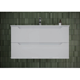 Тумба с раковиной Sancos Norma 2.0, 89 см., ламинат белый, NR2.090W