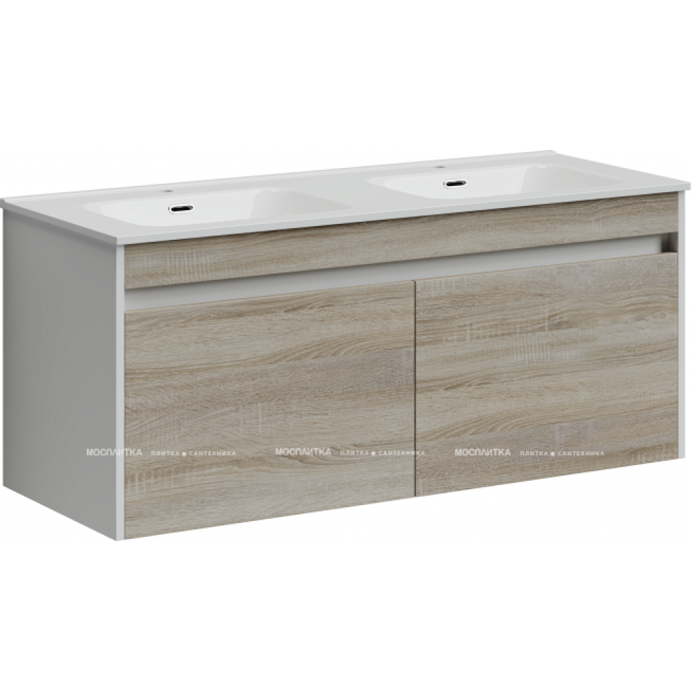 Тумба с раковиной Sancos Smart, 119 см., эмаль белый, SM120-2E