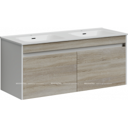 Тумба с раковиной Sancos Smart, 119 см., эмаль белый, SM120-2E