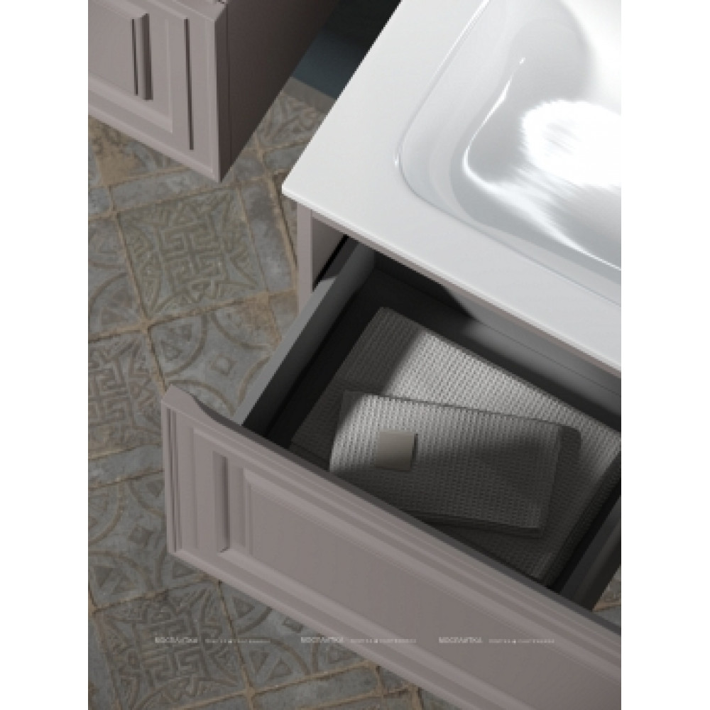Тумба с раковиной Sancos Very 100 см VR100LSM левая, doha soft