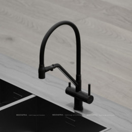 Смеситель для кухонной мойки Sancos Dora SC4003MB матовый черный