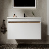 Тумба с раковиной Sancos Smart, 79 см., эмаль белый, SM80W