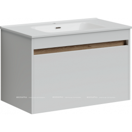 Тумба с раковиной Sancos Smart, 79 см., эмаль белый, SM80W