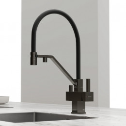 Смеситель для кухонной мойки Sancos Loro SC4007GG вороненая сталь