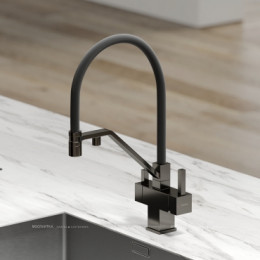 Смеситель для кухонной мойки Sancos Loro SC4007GG вороненая сталь