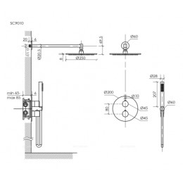 Душевой комплект с термостатом SANCOS Etna
