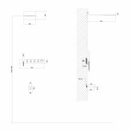 Душевая система ABBER Rund AF8753 скрытого монтажа с изливом, термостат, хром