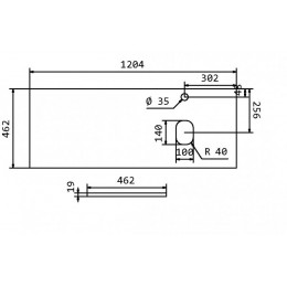 Мебель для ванной комнаты BELBAGNO KRAFT-1200 со столешницей