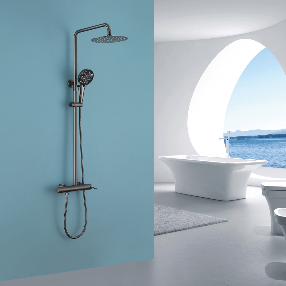 Душевая стойка с изливом, никель, ABBER Emotion AF8816NGL