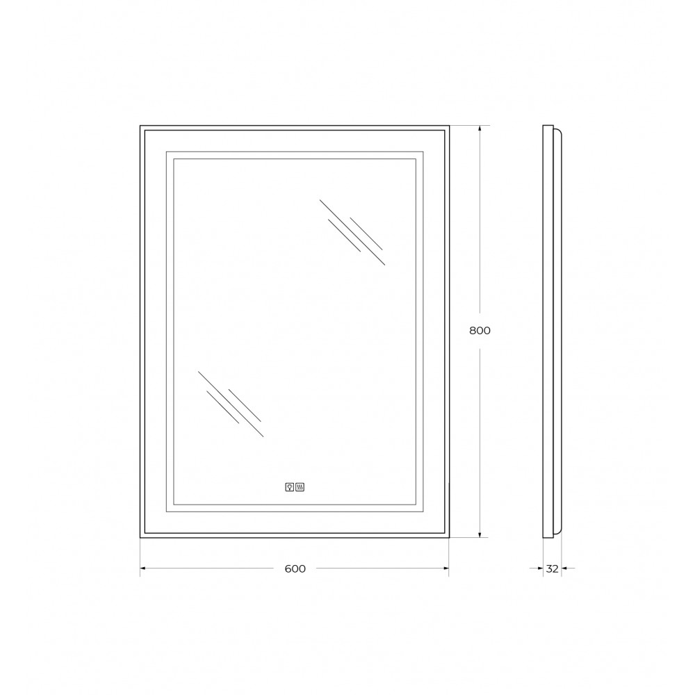 Зеркало BelBagno SPC-KRAFT-TCH-WARM