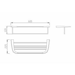 Полка для полотенец ABBER Nord AA1554 хром