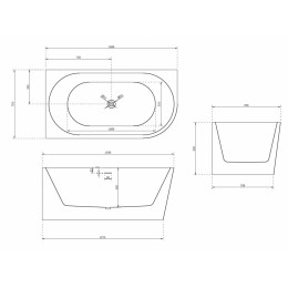 Акриловая ванна ABBER AB9257-1.5 L белая