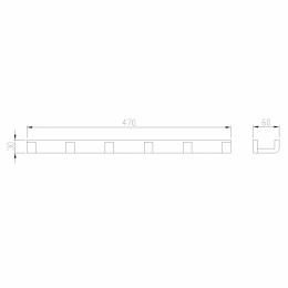 Вешалка на 6 крючков ABBER Westen AA1752G золото матовое
