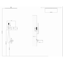 Душевая система ABBER Daheim AF8254NG скрытого монтажа с изливом, термостат, никель