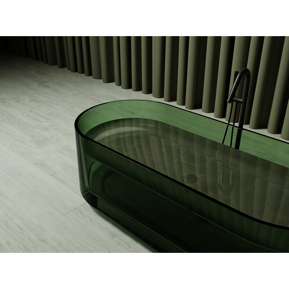 Прозрачная ванна ABBER Kristall AT9708Emerald зеленая